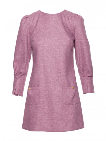 M870 Tweed mini dress - marsala