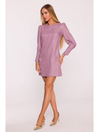 M870 Tweed mini dress - marsala