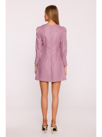 M870 Tweed mini dress - marsala