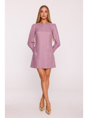 M870 Tweed mini dress - marsala