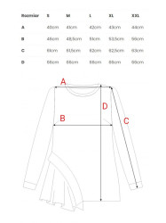 M333 Asymmetric layered blouse - light grey