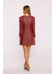 M870 Tweed mini dress - maroon