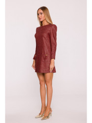 M870 Tweed mini dress - maroon