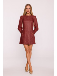 M870 Tweed mini dress - maroon