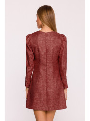 M870 Tweed mini dress - maroon