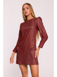 M870 Tweed mini dress - maroon