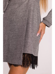 M871 Tweed wrap dress - graphite