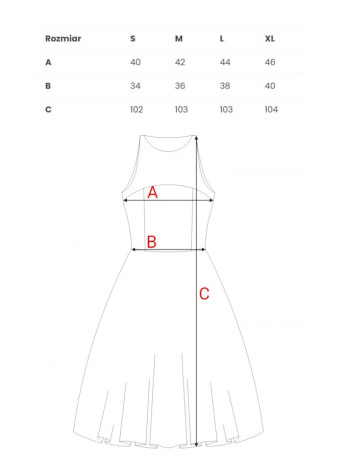 M148 An evening, knee-lenth dress with a mesh yoke - navy blue