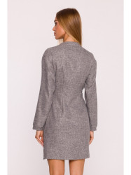 M871 Tweed wrap dress - graphite