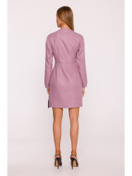 M871 Tweed wrap dress - marsala