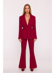 M873 Blazer with cinched waist - maroon