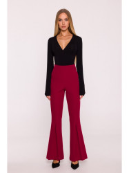 M874 Flared leg trousers - maroon