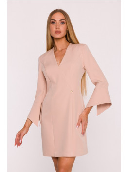M876 Dress with wide cuffs - beige
