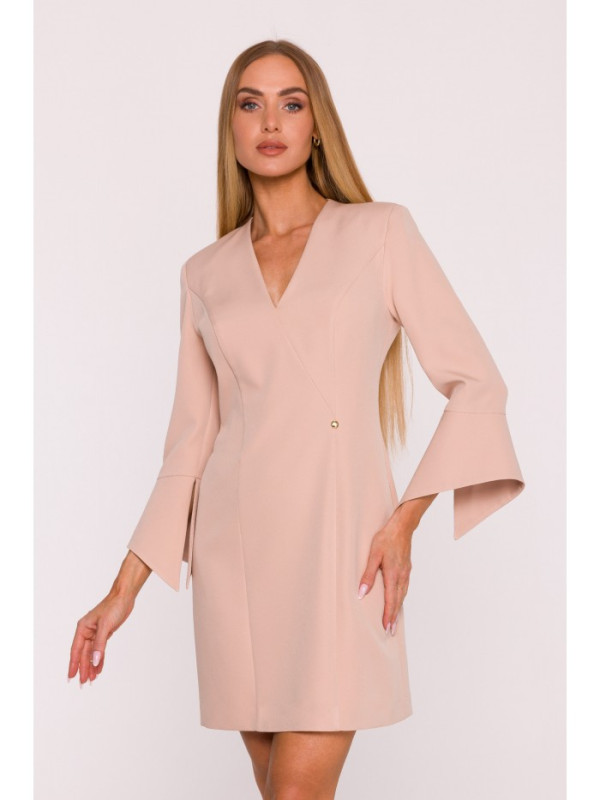 M876 Dress with wide cuffs - beige