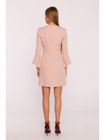 M876 Dress with wide cuffs - beige