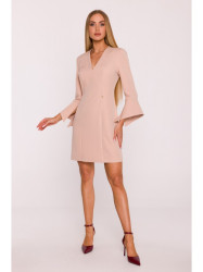 M876 Dress with wide cuffs - beige