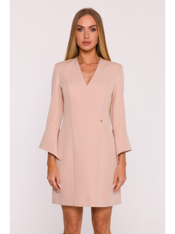 M876 Dress with wide cuffs - beige