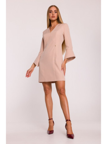 M876 Dress with wide cuffs - beige
