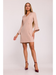 M876 Dress with wide cuffs - beige