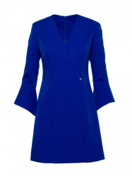 M876 Dress with wide cuffs - royal blue