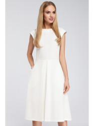 M296 Inverted pleat dress - ecru