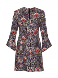 M877 Print dress with wide cuffs - model 1