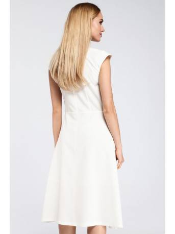 M296 Inverted pleat dress - ecru