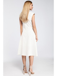 M296 Inverted pleat dress - ecru