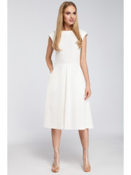M296 Inverted pleat dress - ecru
