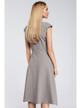 M296 Inverted pleat dress - grey