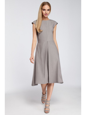 M296 Inverted pleat dress - grey