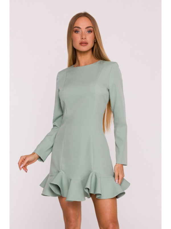 M880 Ruffled hem dress - mint