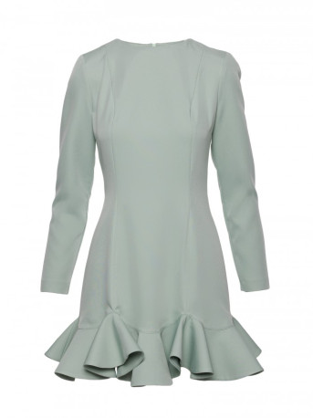 M880 Ruffled hem dress - mint