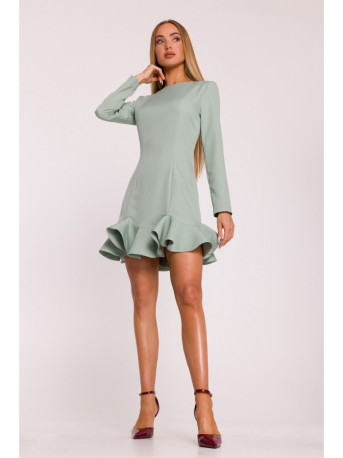 M880 Ruffled hem dress - mint