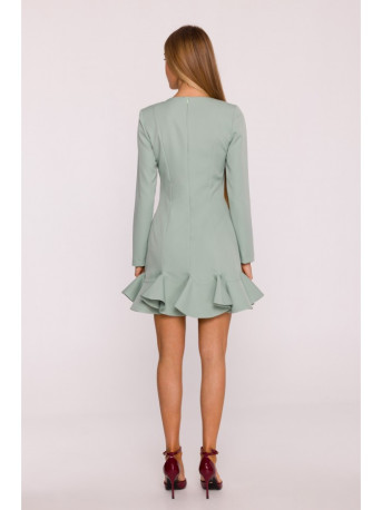 M880 Ruffled hem dress - mint