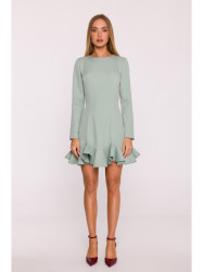 M880 Ruffled hem dress - mint