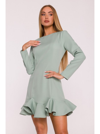 M880 Ruffled hem dress - mint