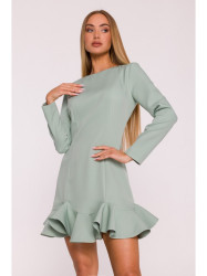 M880 Ruffled hem dress - mint