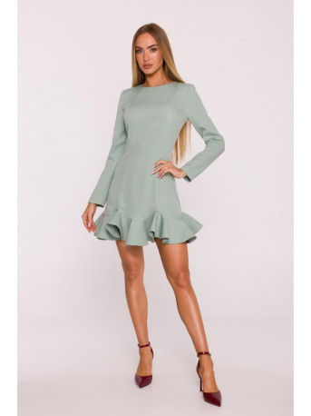 M880 Ruffled hem dress - mint