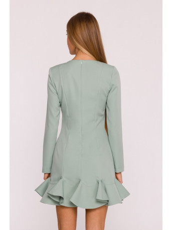 M880 Ruffled hem dress - mint