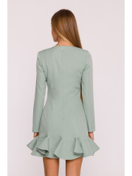 M880 Ruffled hem dress - mint