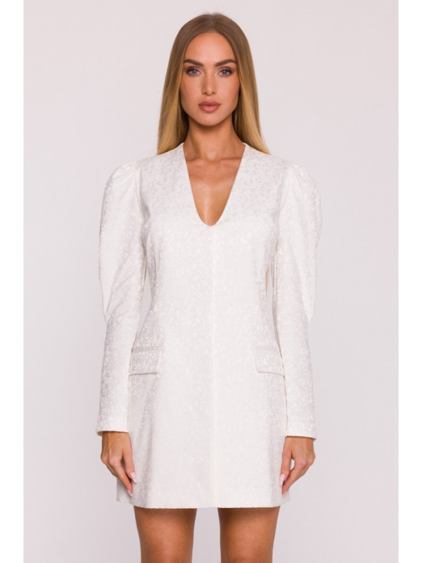 M881 Jacquard blazer dress - cream
