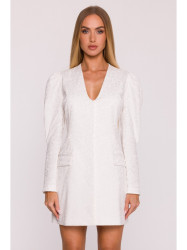 M881 Jacquard blazer dress - cream