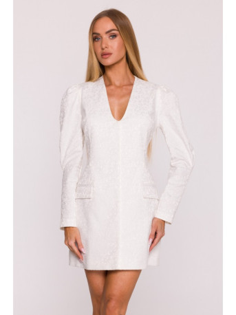 M881 Jacquard blazer dress - cream