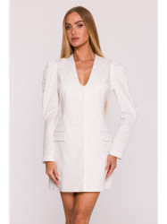 M881 Jacquard blazer dress - cream
