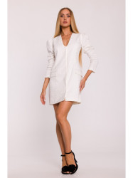 M881 Jacquard blazer dress - cream