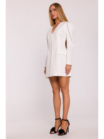 M881 Jacquard blazer dress - cream