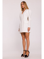 M881 Jacquard blazer dress - cream
