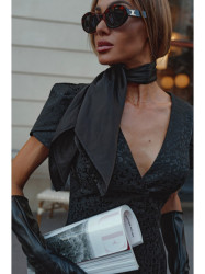 M882 Jacquard mini dress - black