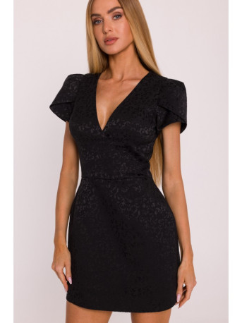 M882 Jacquard mini dress - black
